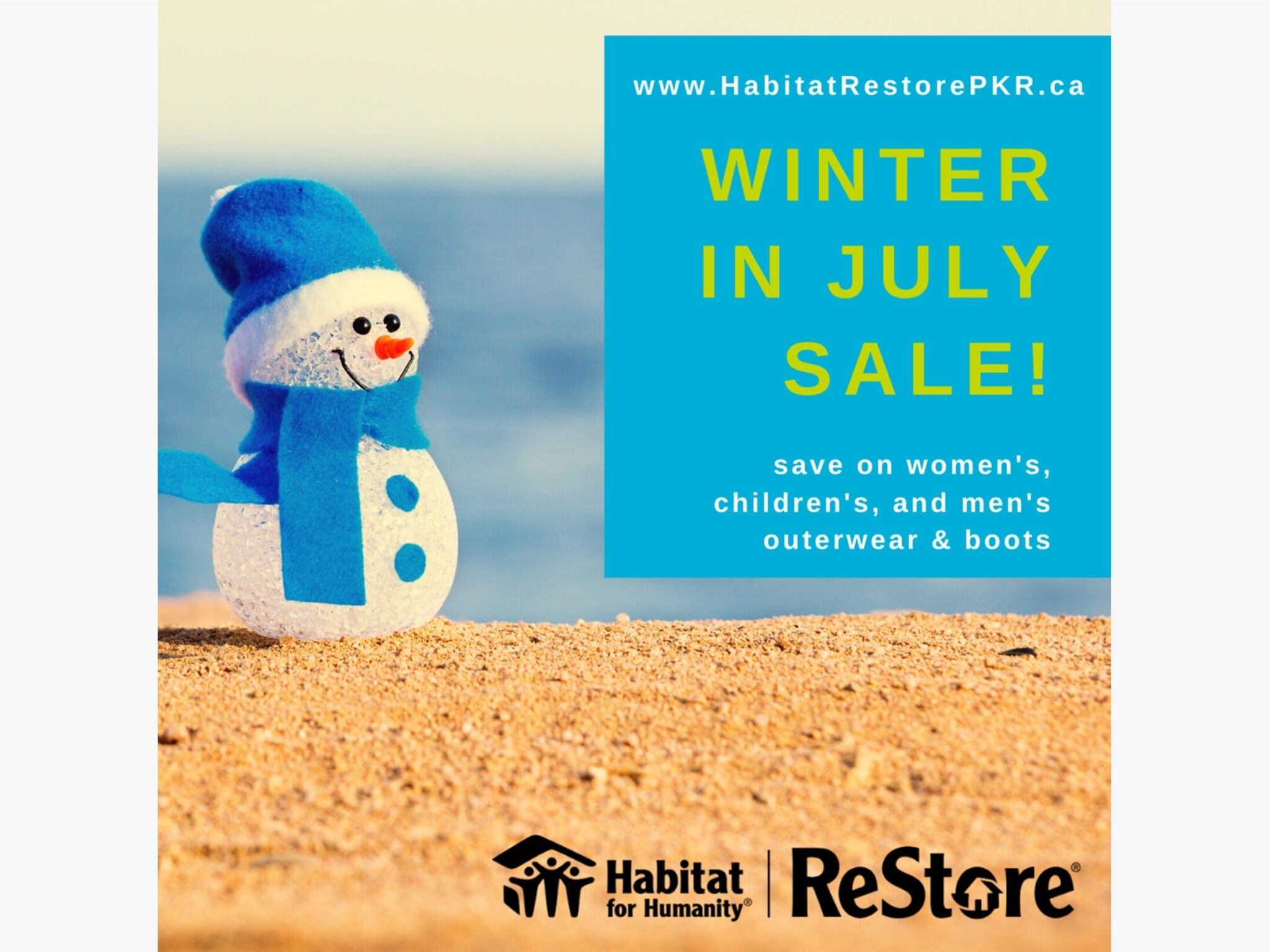 Winter in July Sale Habitat for Humanity Peterborough & Kawartha Region