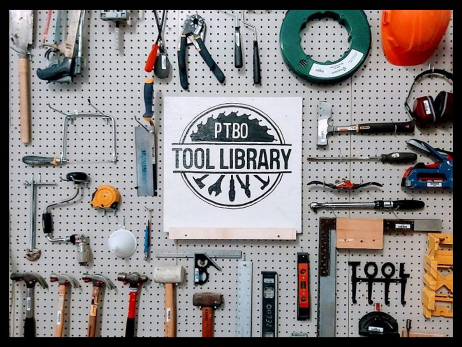 Peterborough Tool Library logo with tools