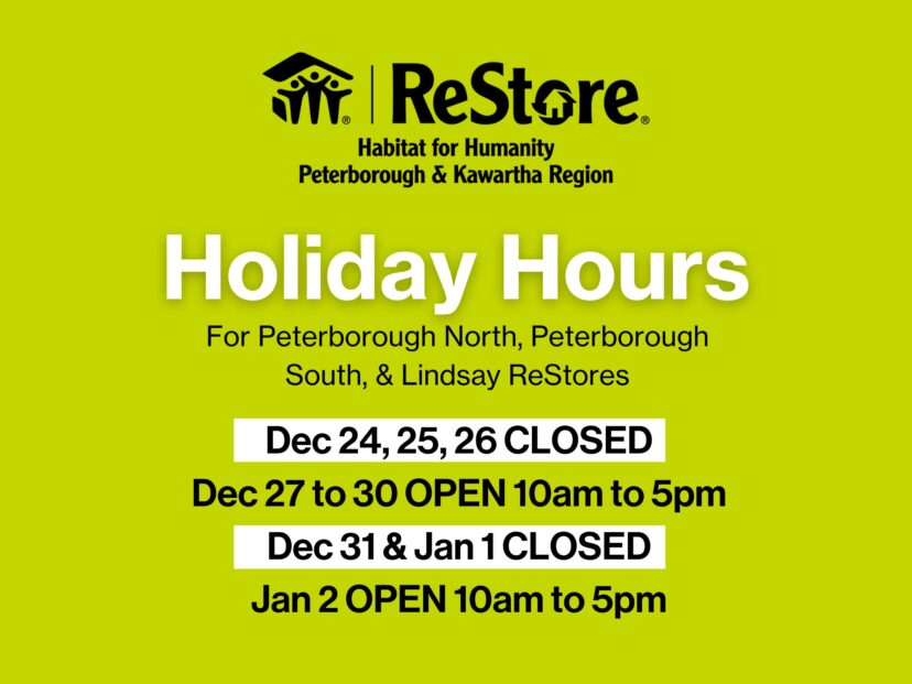 Holiday Hours at Habitat PKR Office & Habitat ReStores Habitat for