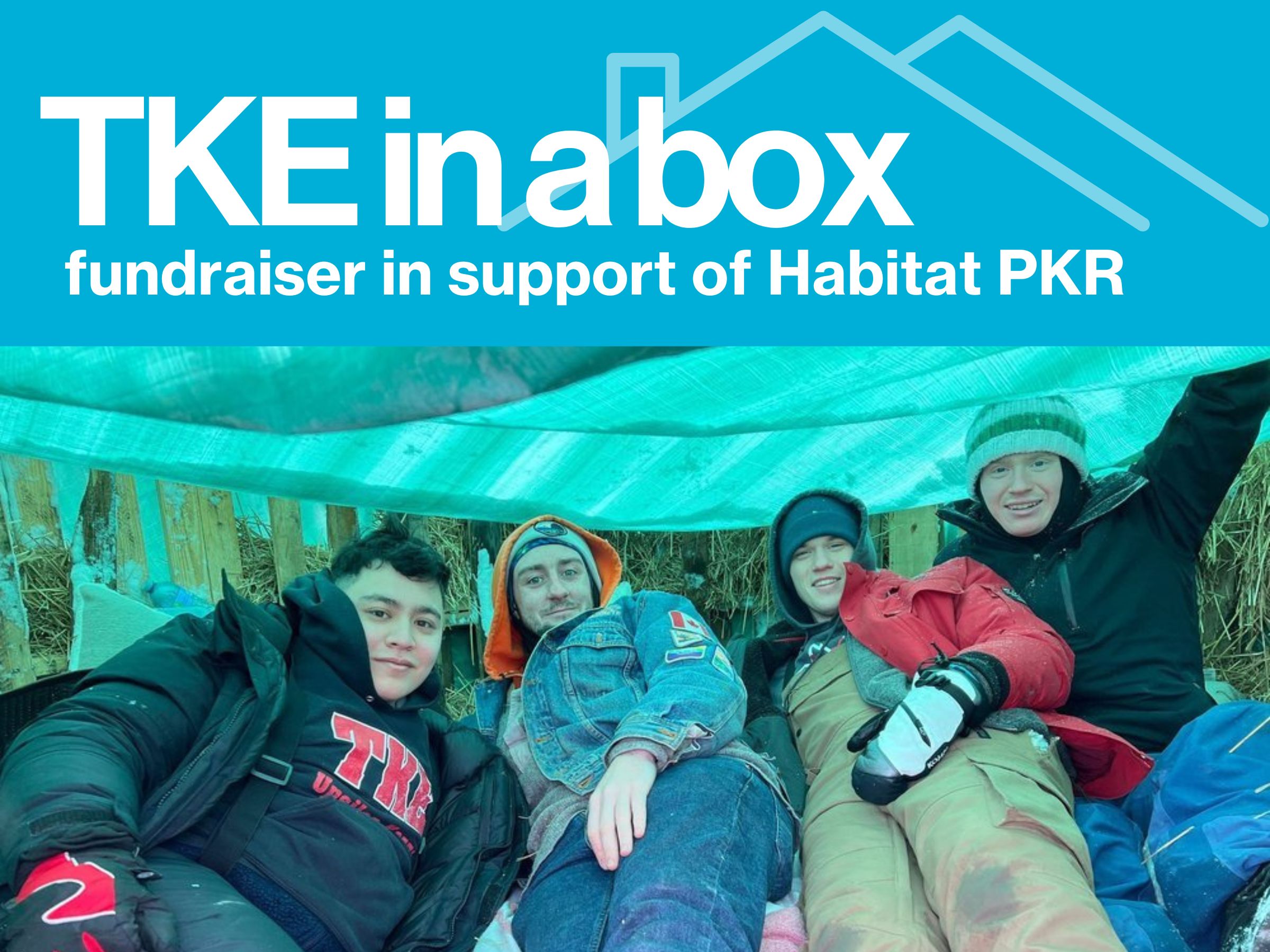 TKE student fraternity to campout in downtown Peterborough on Feb 10-12 to raise funds and awareness for Habitat for Humanity Peterborough & Kawartha Region